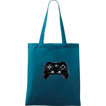 Nákupní taška Ovladač gamer - Taška bavlněná - 42 x 38 cm ( Petrolejová )