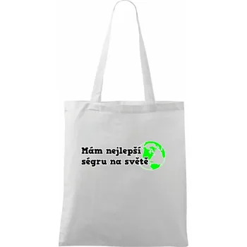 Nákupní taška Mám nejlepší ségru na světě - Taška bavlněná - 42 x 38 cm ( Bílá )