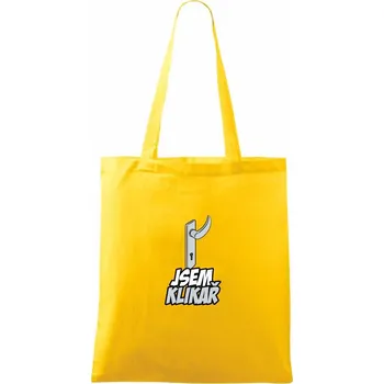 Jsem klikař - Taška bavlněná - 42 x 38 cm ( Žlutá )