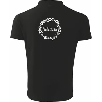 Pánská košile Sebeláska - Polokošile pánská Pique Polo 203 - XL ( Černá )