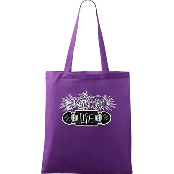 The skateboard life - Taška bavlněná - 42 x 38 cm ( Fialová )