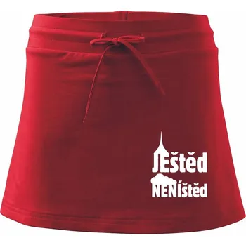 Dámská sukně Ještěd neníštěd - Sportovní sukně - two in one - L ( Červená )