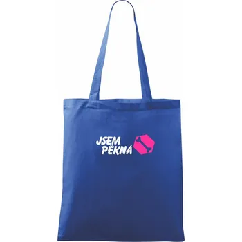 Nákupní taška Jsem pěkná kost - Taška bavlněná - 42 x 38 cm ( Královská modrá )