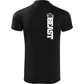 Pánská košile Beast hashtag - Polokošile Victory sportovní (dresovina) - M ( Černá )