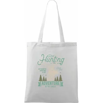 Real Hunting in the Forest - Taška bavlněná - 42 x 38 cm ( Bílá )