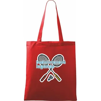 Badmintonová legenda - Taška bavlněná - 42 x 38 cm ( Červená )