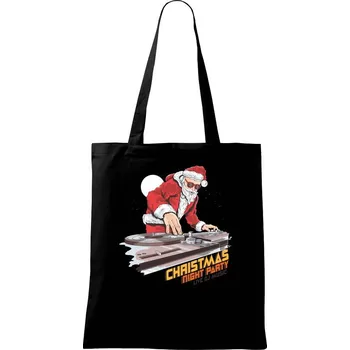 Santa DJ - Taška bavlněná - 42 x 38 cm ( Černá )