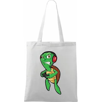 Želva pařmen - Taška bavlněná - 42 x 38 cm ( Bílá )