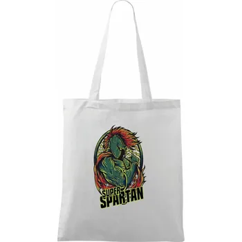 Super Spartan - Taška bavlněná - 42 x 38 cm ( Bílá )