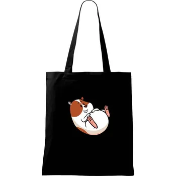 Nákupní taška Křeček lenoch - Taška bavlněná - 42 x 38 cm ( Černá )