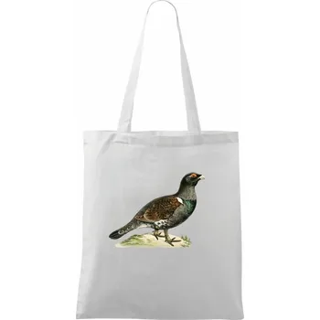 Tetřev kresba - Taška bavlněná - 42 x 38 cm ( Bílá )