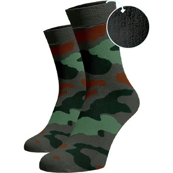 Pánské termo ponožky Teplé ponožky Army Zelená Bavlna 42-44
