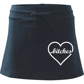 Dámské oblečení Bitches (párové triko) - Sportovní sukně - two in one - L ( Námořní modrá (velmi tmavá - téměř černá) )