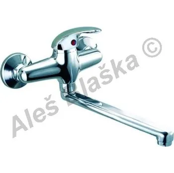 Vodovodní baterie GEOS BEST GB 7701 páková vodovodní baterie nástěnná umyvadlová nebo dřezová - 40cm GB7701