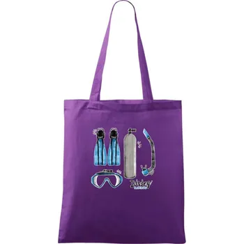 Diving elements - Taška bavlněná - 42 x 38 cm ( Fialová )