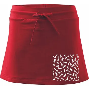 Dámská sukně Šachové figurky ve čtverci - Sportovní sukně - two in one - S ( Červená )