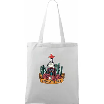 Nákupní taška Tequila te amo - Taška bavlněná - 42 x 38 cm ( Bílá )