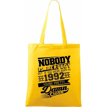 Nobody is perfect - 1992 - Taška bavlněná - 42 x 38 cm ( Žlutá )