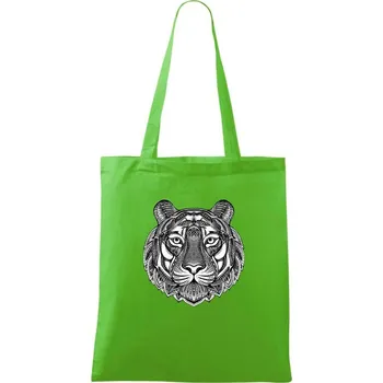 Nákupní taška Tygr kreslený - Taška bavlněná - 42 x 38 cm ( Apple Green )