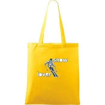 Snow lover lyže - Taška bavlněná - 42 x 38 cm ( Žlutá )