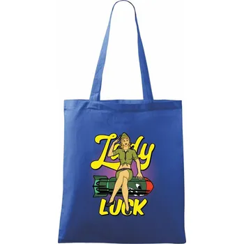 Nákupní taška Lady Luck - Taška bavlněná - 42 x 38 cm ( Královská modrá )