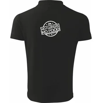 Pánská košile No Farmers no Food - Polokošile pánská Pique Polo 203 - L ( Černá )