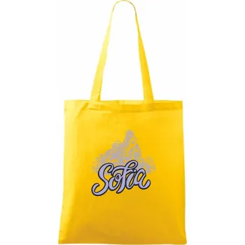 Sofia Lettering - Taška bavlněná - 42 x 38 cm ( Žlutá )