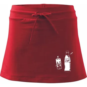 Dámská sukně Smutná cukřenka - Sportovní sukně - two in one - M ( Červená )