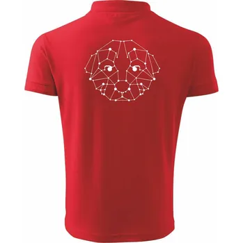 Pánská košile Štěně - Geometrie - Polokošile pánská Pique Polo 203 - 3XL ( Červená )