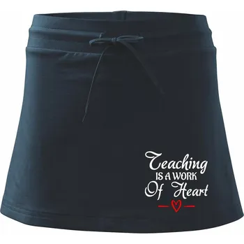 Dámská sukně Teaching is a work of heart - Sportovní sukně - two in one - M ( Námořní modrá (velmi tmavá - téměř černá) )
