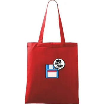 Nákupní taška Mám malou paměť - Taška bavlněná - 42 x 38 cm ( Červená )