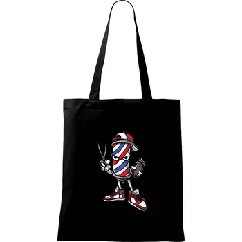 Barber maskot - Taška bavlněná - 42 x 38 cm ( Černá )