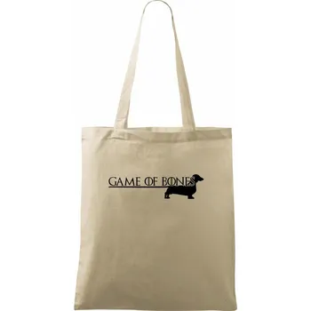 Nákupní taška Jezevčík Game of bones - Taška bavlněná - 42 x 38 cm ( Naturální )