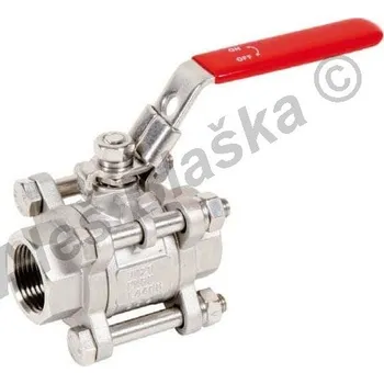 Ventil SFERACO - Francie | Kulový kohout (ventil) nerezový FF páka 3-dílný NEREZ - INOX - 2" N790