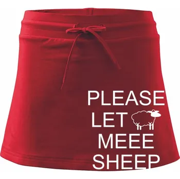 Dámské oblečení Please let meee sheep - Sportovní sukně - two in one - XL ( Červená )