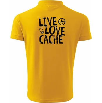 Pánská košile Live love cache - Polokošile pánská Pique Polo 203 - 4XL ( Žlutá )