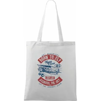 Born To Fly - Taška bavlněná - 42 x 38 cm ( Bílá )