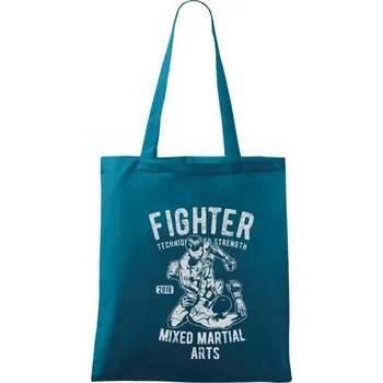 Fighter - Taška bavlněná - 42 x 38 cm ( Petrolejová )