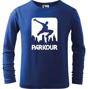 Dětské tričko Parkour city s dlouhým rukávem modré