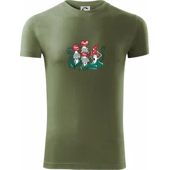 Pánské tričko Smyslné houby (Pecka design) - Viper FIT - Pánské zůžené tričko - L ( Army )