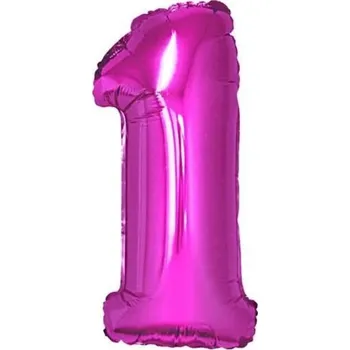 Balónek GODAN Balón foliový číslice RŮŽOVÁ 35 cm - 1 ( NELZE PLNIT HELIEM )