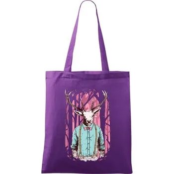 Deer - Taška bavlněná - 42 x 38 cm ( Fialová )