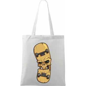 Skateboard zombie - Taška bavlněná - 42 x 38 cm ( Bílá )