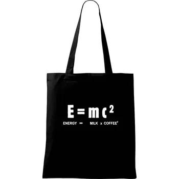 Teorie relativity mléko a káva - Taška bavlněná - 42 x 38 cm ( Černá )