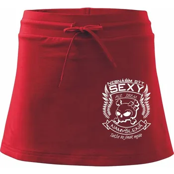 Dámská sukně Nesnáším být sexy - namyšlená - Sportovní sukně - two in one - XS ( Červená )