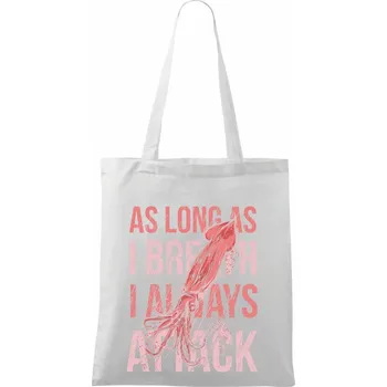 Squid attack - Taška bavlněná - 42 x 38 cm ( Bílá )