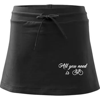 Dámská sukně All you need is bike - Sportovní sukně - two in one - L ( Černá )