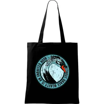 Nákupní taška Swan grace - Taška bavlněná - 42 x 38 cm ( Černá )