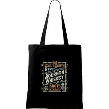 Nákupní taška Bourbon whiskey etiket - Taška bavlněná - 42 x 38 cm ( Černá )