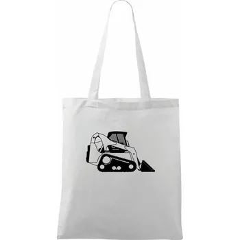 Nákupní taška Bobik velký pásový - Taška bavlněná - 42 x 38 cm ( Bílá )